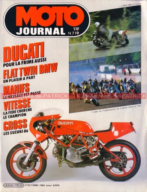 MOTO JOURNAL  719 Essai Road Test BMW R80 R 80 DUCATI TT F1 F2 MBK 50 SUZUKI RM