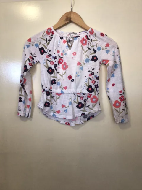 Girls Country Road Cotton Long Sleeve Floral Top Size 6