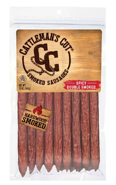 Cattleman's Cut 53447 Speziato Doppio Affumicati Salsicce, 355ml 1 Borsa (24pcs