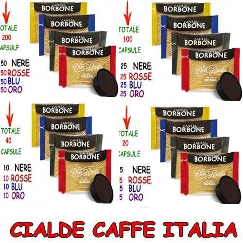 Cialde Capsule Caffè Borbone Lavazza a Modo Mio Mix a Scelta Blu Rosse Oro Nere