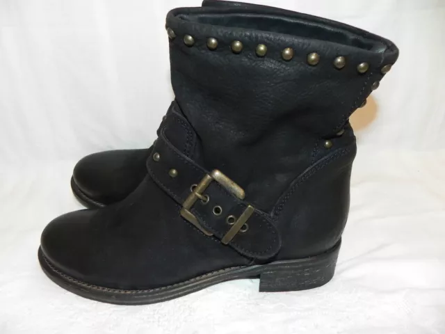 Jolies Bottines CHEDIVE' Neuves Cuir noir : Boots leather New