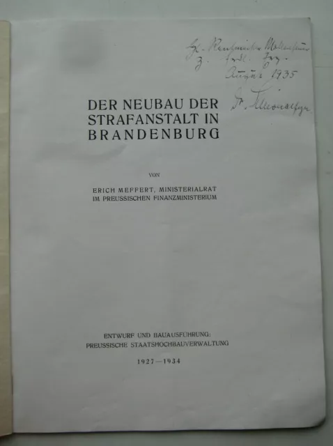 Neubau der Strafanstalt Brandenburg an der Havel Zuchthaus Architektur 1934 Haft 2