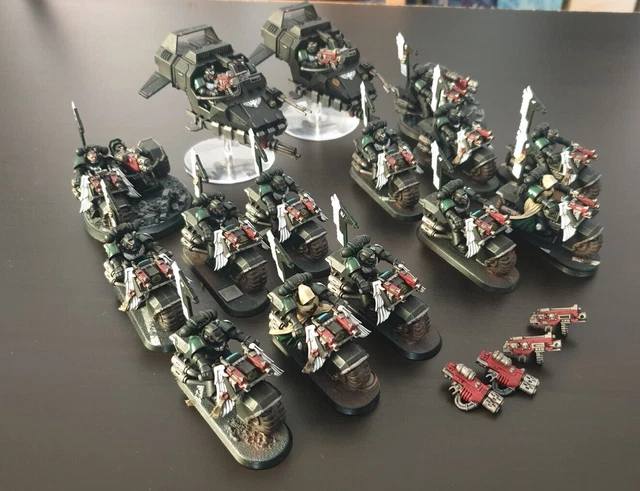 WARHAMMER 40K SPACE Marines Dark Angels Ravewing army fully painted ...