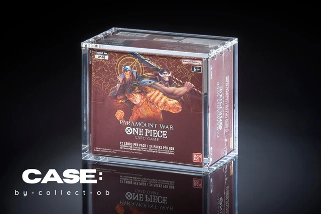 Arcade 1960 Coin-Op Collectibles Acrylic Display Case For One Piece TCG Booster Box Fits OP-05, OP-04, OP-03, OP-06 & Reprints Acrylic Booster Box Protector Arcade 1960 Coin-Op Collectibles Acrylic Display Case For One Piece TCG Booster Box Fits OP-05, OP-04, OP-03, OP-06 & Reprints Acrylic Booster Box Protector