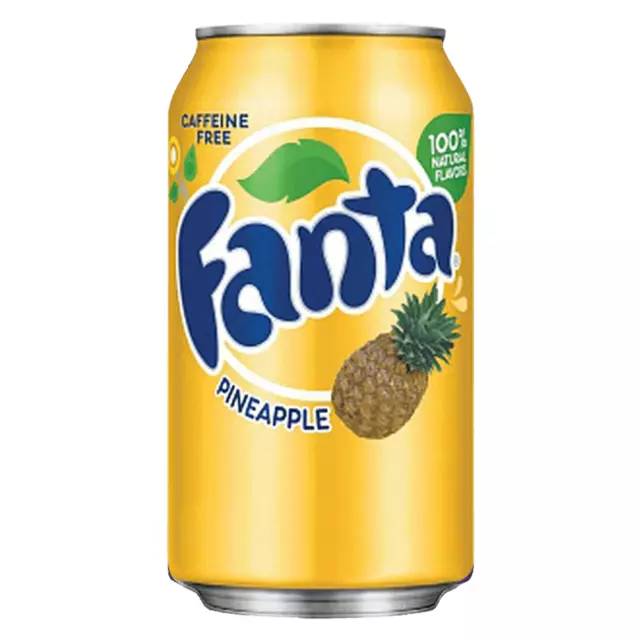 Fanta - Pineapple Ananas- 12x 355 ml USA Import Koffeinfrei Natürliche Zutaten