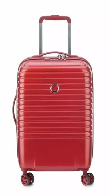 DELSEY PARIS Caumartin + 4 Double Rolls Cabin Trolley 55 Trolley Red