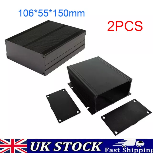 2PCS Aluminum Box Enclosure Electronic Project Instrument Case for Projects UK