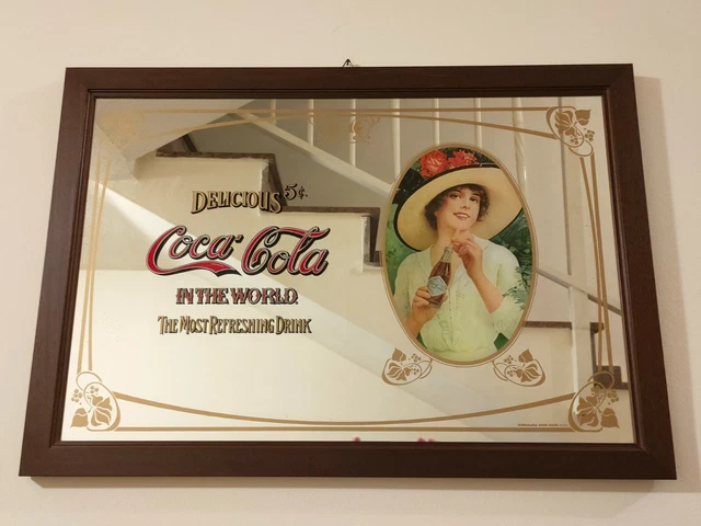 Quadro Specchio Vintage Coca Cola originale da collezione Quadro Specchio Vintage Coca Cola originale da collezione