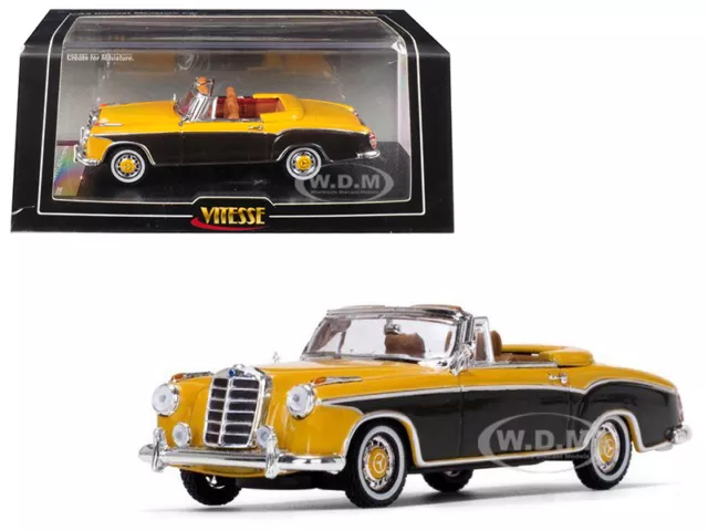 1958 Mercedes Benz 220 Se Cabriolet Yellow 1/43 Diecast Model By Vitesse 28626