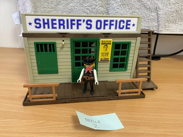 Lot Playmobil Vintage Western - Prison, Shérif, Chariot, Chevaux - Set 3423 #2 - Occasion Bon état