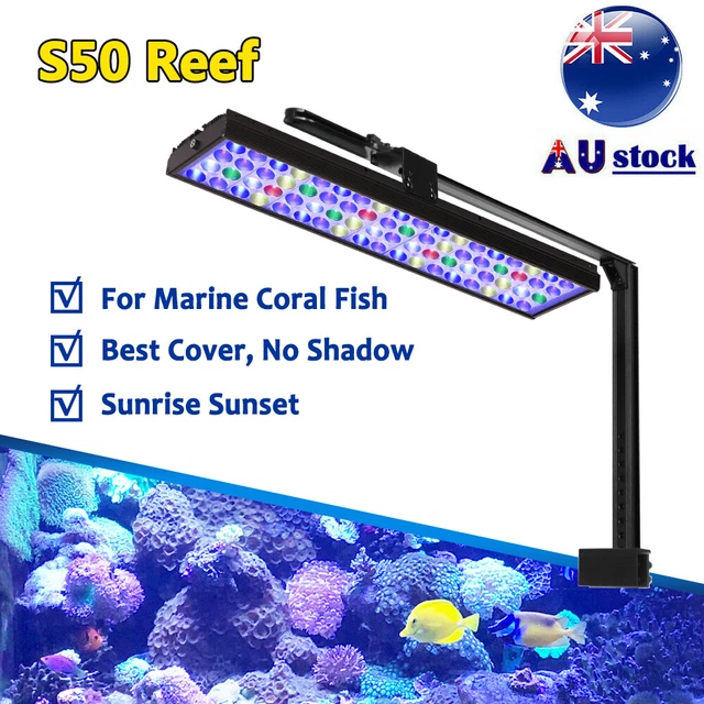 PopBloom Aquarium Light LED Full Spectrum 60cm Marine Fish Tank SPS LPS Coral