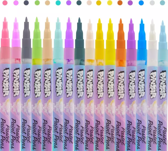 Acrylic Paint Pens 24 with 2 Metallic Markers Gold & Silver Extra Fine