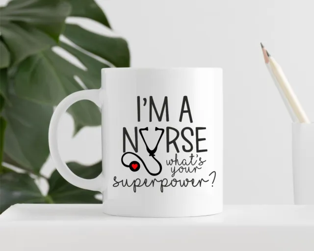Im A Nurse Doctor Hospital Graduation Superpower Quote Coffee Mug Tea Cup Gift