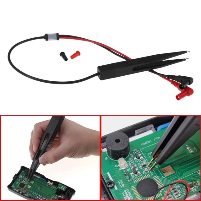 Stylo d'essai métal + compteur palstique sonde multimètre pince SMD 10 mm tabl