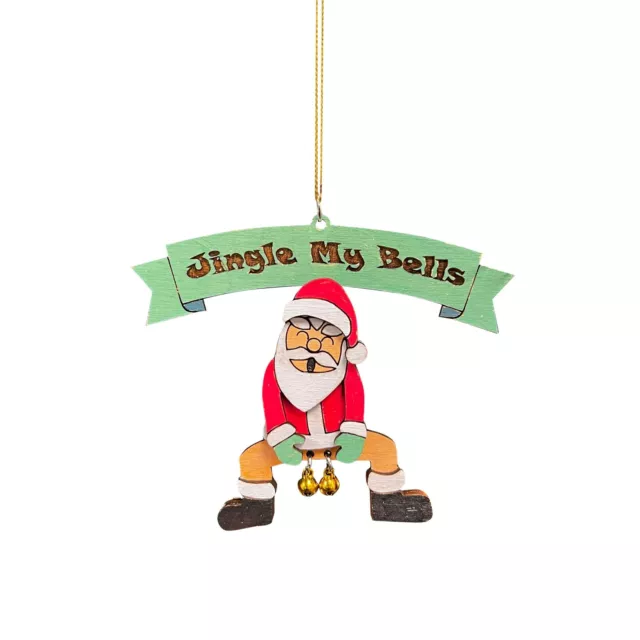 Jingle My Bells Funny Xmas Ornament Santa Butt Bell Fun Christmas Ornament 2023