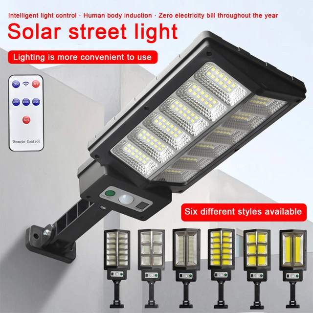 Solar Street LED Light Motion Sensor Remote Outdoor Garden Yard Flood Down Lamp