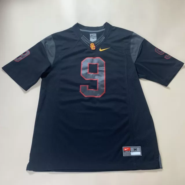 USC Trojans NCAA Football Jersey #9 Nike Southern Cal Sewn Black Medium