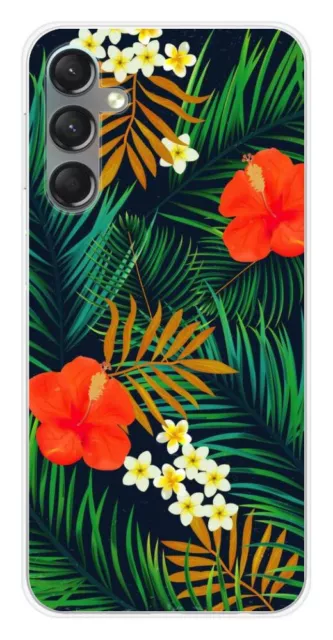 Printed silicone case compatible with Samsung Galaxy A24 4G Tropical