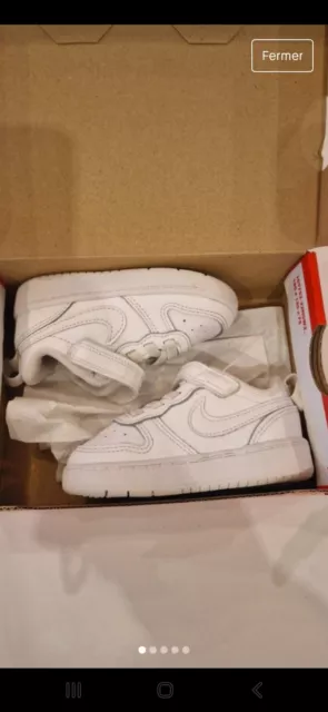 Infant White Nike Trainers Size 4.5 With Box