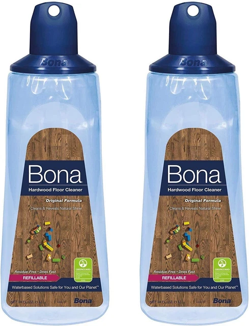 Bona Hardwood Floor Cleaner Refillable Cartridge, 34 oz, 2 Pack
