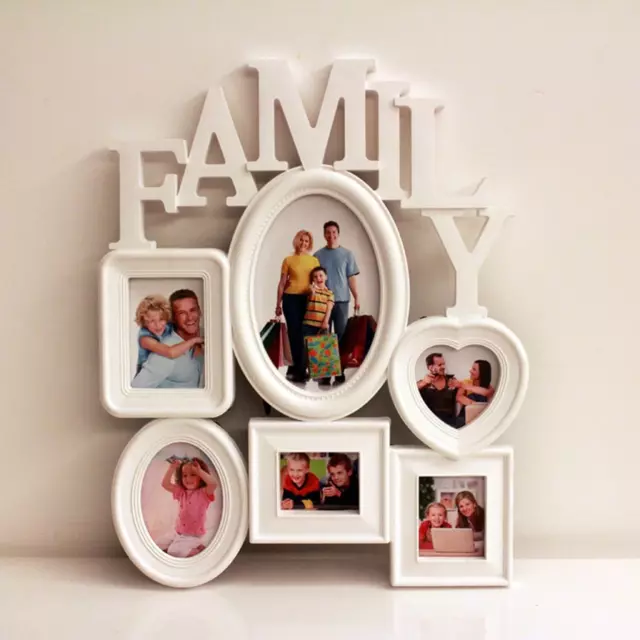 Family Photo Frame Wall Mounted 6 Photograph Decorative Hanging Picture Gallery