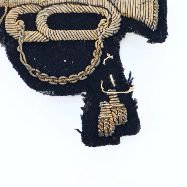 Pre WWII US Naval Academy Bullion Bugle Patch 2