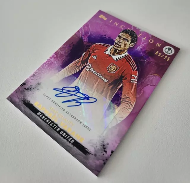 Topps ⚽ UEFA Club Competitions Inception 2023 - RAPHAËL VARANE - Purple Auto /25