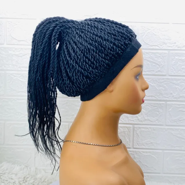 Women  Ponytail Wig, Black Senegalese Twist Braided Wig For Women, Headband Wig