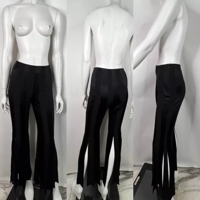 Vtg Moschino Cheap & Chic Black Fringe Pants Xs