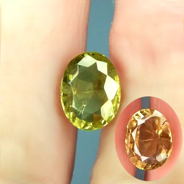 Rare 2.3ct Yellow to Orange Color Change Chrysoberyl Natural Mined Unheated Oval