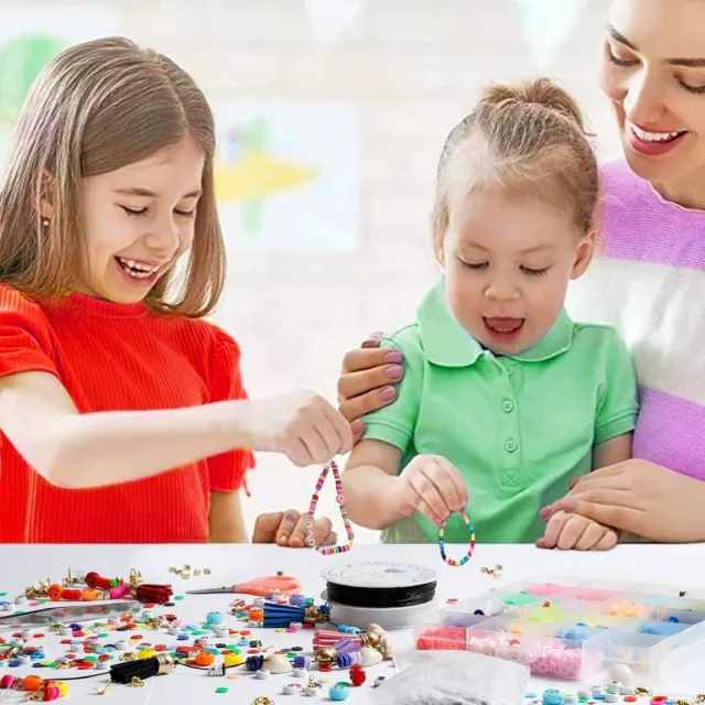 Tonperlen für Schmuckherstellung, Polymer Ton Perlen Armbandherstellung Kit 18 Farben 2