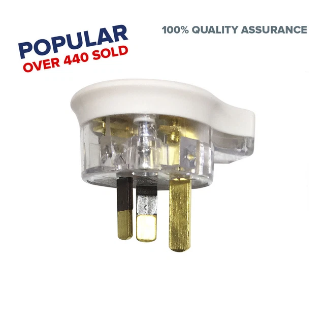 Open Entry Plug Top 3 PIN PLUG Top 10 amp side flat entry Extension Plug clear electrical ...