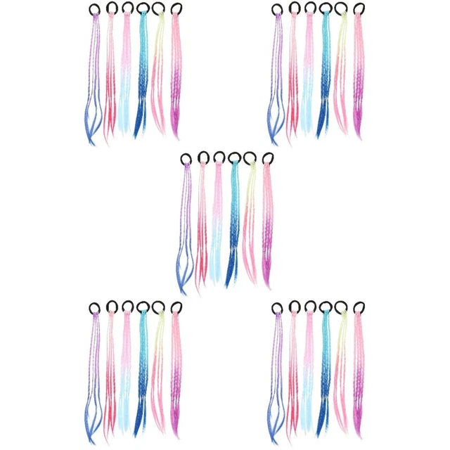 30 pcs - Colors false braided hair ring Costume Party Wig