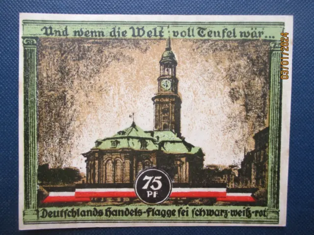 Germany , 75 Pfennig, Notgeld, banknote, 1921