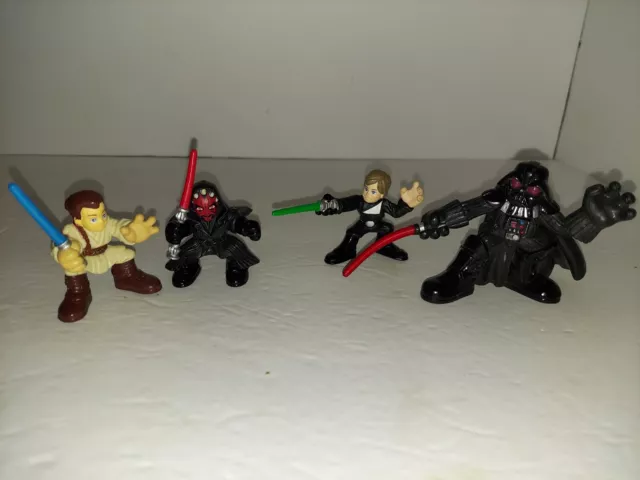 4 Star Wars Galactic Heroes Luke Skywalker vs Darth Vader Obi-Wan vs Darth Maul