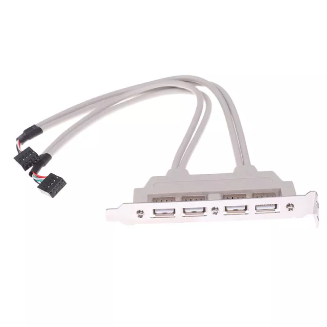 4 Port USB 2.0 to 9 Pin MainBoard Header Bracket Extension Cable for PC P S.Q1
