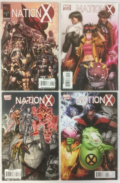 Nation X Marvel Comic Lot issues # 1 2 3 4 Complete Series Set 2010 Marvel VF/NM