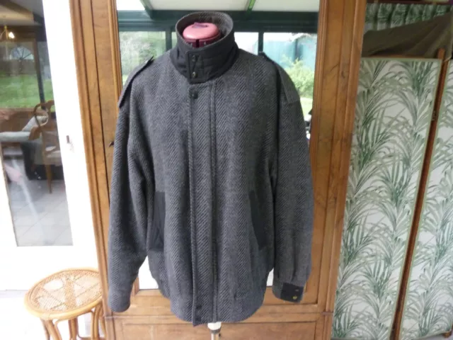 Blouson manteau veste homme classe marque Bongardi laine taille 50 kaki  chaud TB