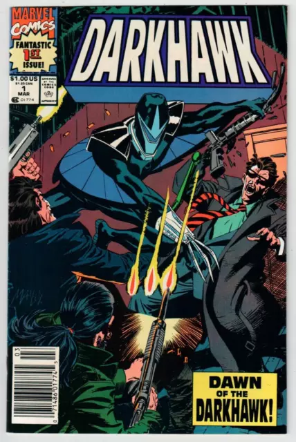 DARKHAWK #1 Newsstand Variant Edition UPC Code Marvel 1991 Origin 1st Appearance