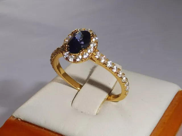 Bague femme, argent sterling 925 et or blanc 18 carats tanzanite 2