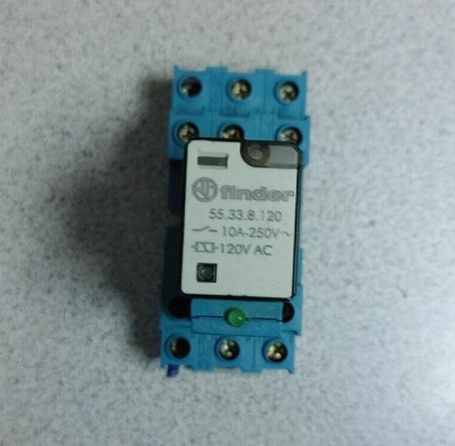 FINDER ICE CUBE RELAY 55.33.8.120 120VAC 10A 250V w/ TYPE 94.73 BASE QUANTITY!!