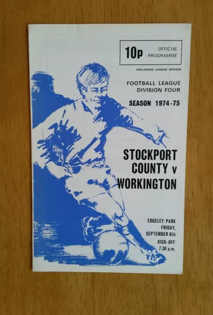 1974/75 STOCKPORT COUNTY  v WORKINGTON