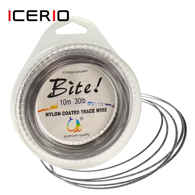 Fishing Trace Wire Leader Line Cable Stainless Steel Coating Lure Durable Sea 10