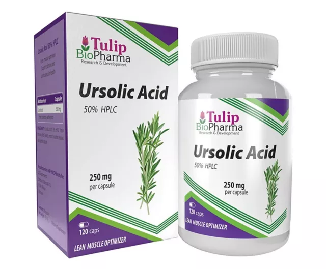 Ursolic Acid 120 Caps 50% From Rosemary Extract Fat Loss Lean Mass Health Diet