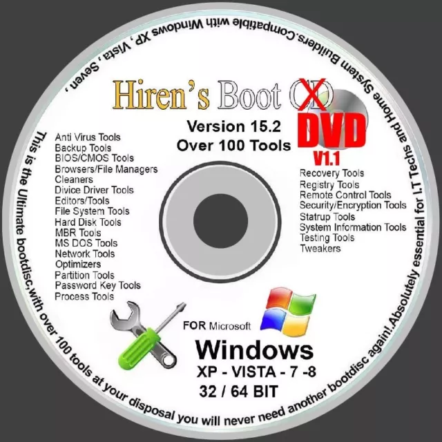 WINDOWS XP VISTA 7 8 8.1 10 REPAIR DISC ON DVD *Updated Version*