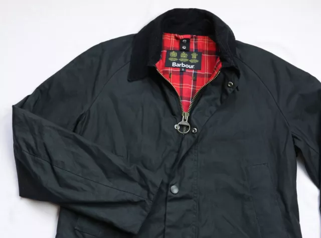 BARBOUR ASHBY WAX Tartan Lined Jacket mens 6oz Sylkoil Cotton top size ...