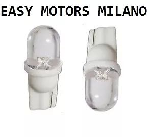 Coppia Luce Lampadine Posizione Faro A Led Bianco T10 Auto Moto Scooter Camion