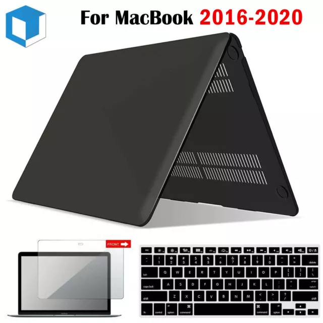 For Apple Macbook Air Pro M1 13.3" 16" Black Rubberized Hard Case Cover Shell