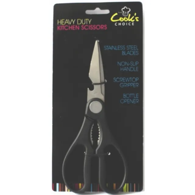 Kitchen Scissors Heavy Duty Stainless Steel Blades Bottle Opener Non Slip Handle