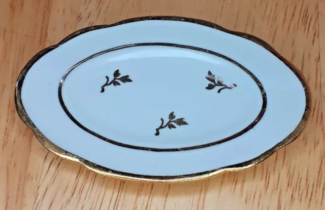 Vintage Limoges France Porcelain Miniature Oval Serving Plater Collectible